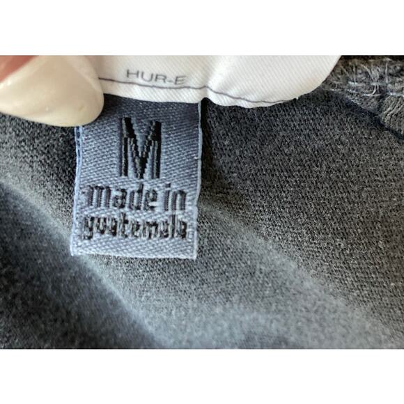 Hurley Tiger Tree Tank Top‎ Women M Gray Biker Cottagecore Raw Hem Beach NWT - Picture 7 of 9